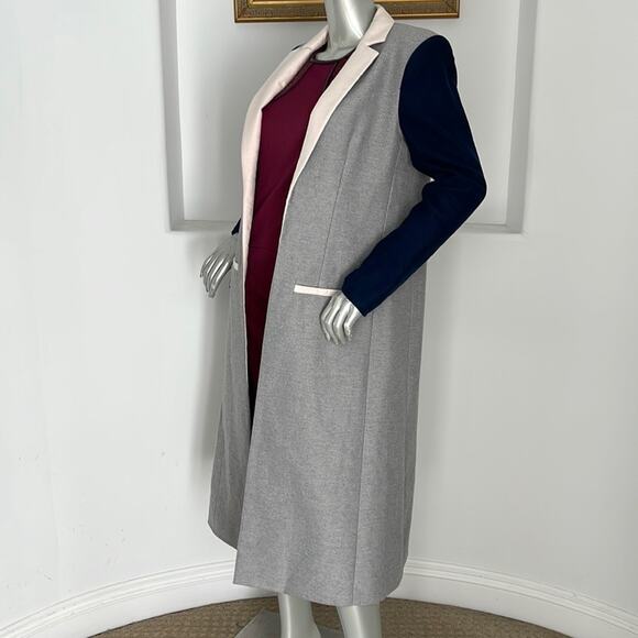 BLDWN Women’s Top Coat Gray Color Block - Picture 5 of 14